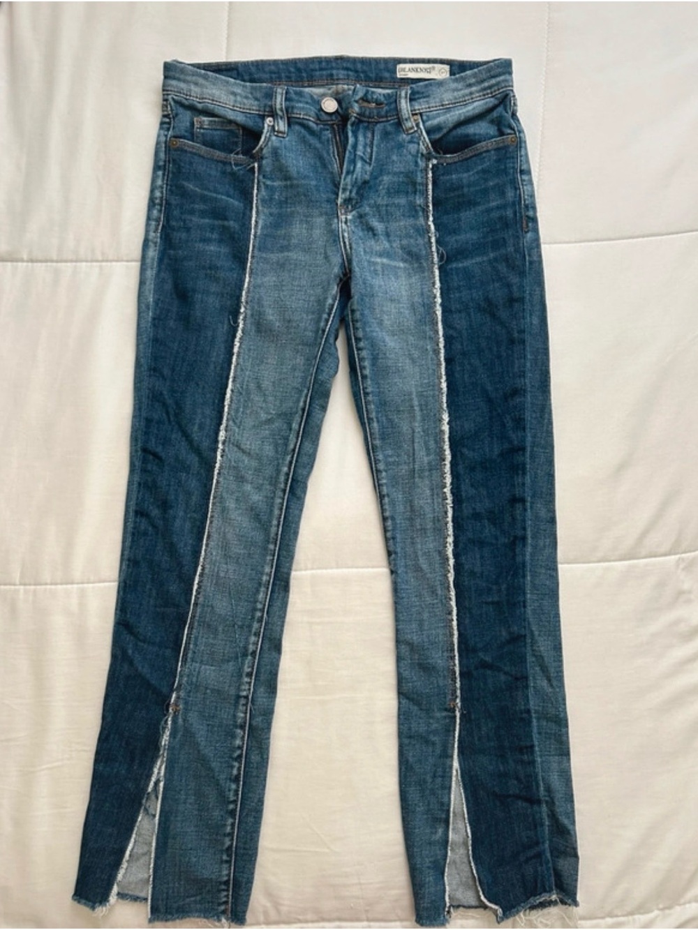 BLANKNYC Two Tone Patchwork Crop Skinny Jeans Downtown Girl Indie 27